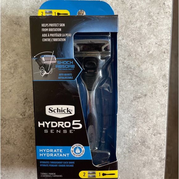 Schick Hydro5 Sense Hydrate Men’s Adjustable Disposable Razor - Picture 1 of 4